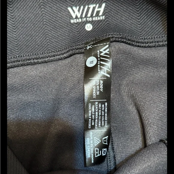 Wear It To Heart TERESA SLIT FLARE BLACK Legging Medium - Picture 8 of 9